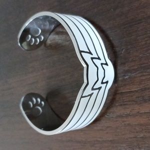 Cat Lady Jewelry Bracelet (silver tone white enamel)
